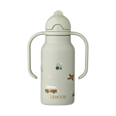 Liewood Kimmie Kinderdrinkfles - Vehicles / Dove Blue