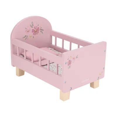Little Dutch Puppenbett – Soft Flowers – Rosa (Holz)