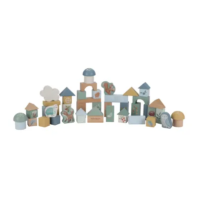Little Dutch Forest Friends Houten Blokken In Ton