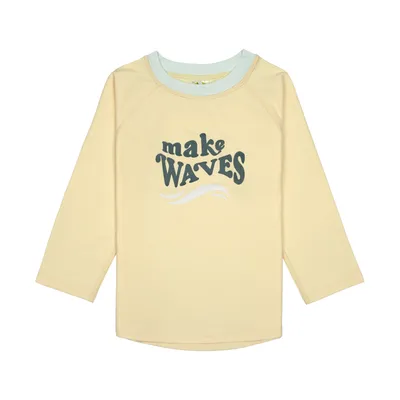 Lässig UV-Shirt Langarm - Make Waves Vanilla