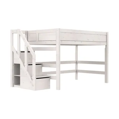 Life Time Hochbett Premium - 152 cm - 120 cm - Mit Treppenschrank