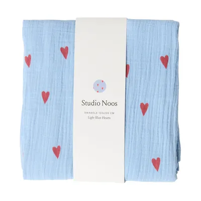 Studio Noos Swaddle - Hearts - 120x120 cm