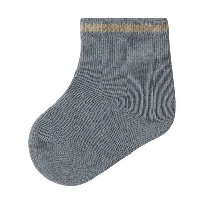 Lil Atelier Socks - Sleet Stripes Twill
