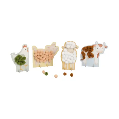 Little Dutch Bastelset Pompon Kleben - Little Farm