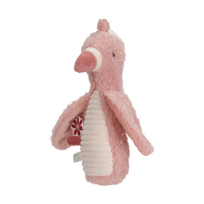 Little Dutch Safari Friends Quetschspielzeug mit Rassel-Flamingo