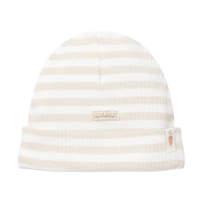 Little Dutch Stripe Babymütze – Sand / Weiß