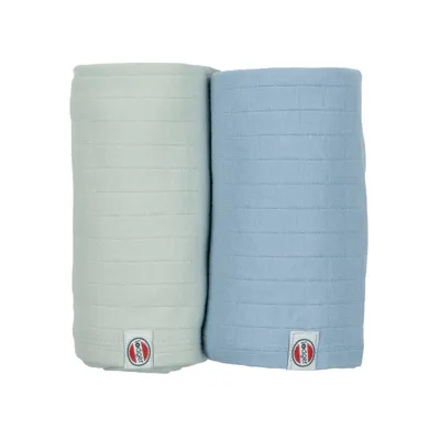 Lodger Hydrophiles Tuch - 2 Stück - 110 x 110 cm - Peppermint / Blue Fogg