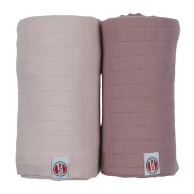 Lodger Hydrophiles Tuch - 2 Stück - 110 x 110 cm - Powder / Rose