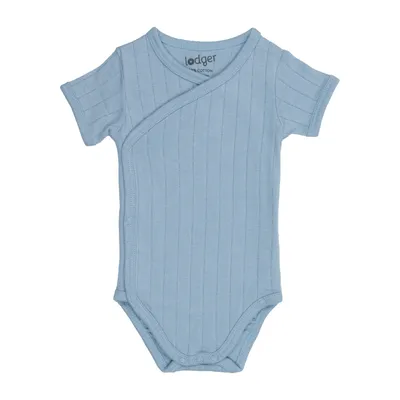 Lodger Solid Wickelbody Kurzarm - Blue Fogg