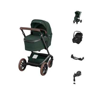 Maxi-Cosi Fame Kinderwagen 2-in-1 | Coral Slide Pro Autostoel | Base | Autostoeladapters
