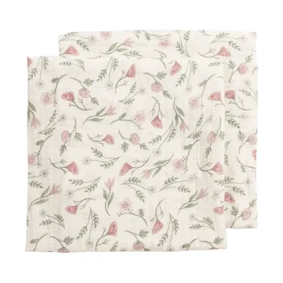 Meyco Baby Flower Hydrofiele Doeken -2 stuks 70x70 cm - Multicolour