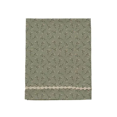 Mies & Co Daisies Wiegenlaken - 80 x 100 cm - Teagreen