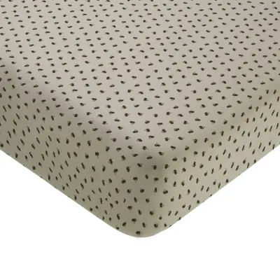 Mies & Co Daisies Spannbettlaken - 40 x 80 cm - Teagreen