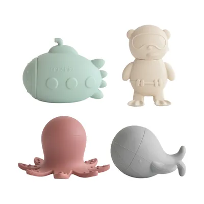 Mushie Sealife Badespielzeug - 4 Stück