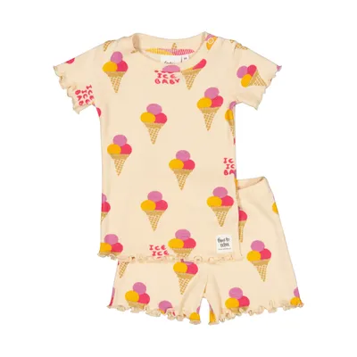 Feetje Isa Icecream Premium Shortama - Pfirsch