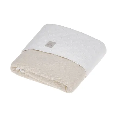 Nanami Knitlook Bettdecke - Doppelseitig - Natur