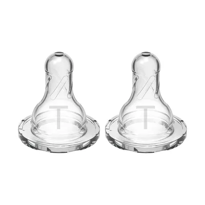 Dr. Brown's Siliconen Flesspeen - T-Speen - Smalle Hals - 2 Stuks