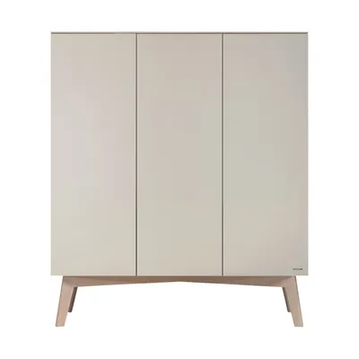 Kidsmill Sixties Kledingkast - 3-Deurs - Oatmeal / Eiken