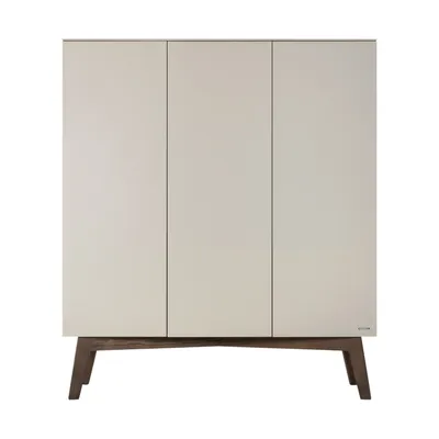 Kidsmill Sixties Kledingkast 3-deurs Oatmeal / Walnoot