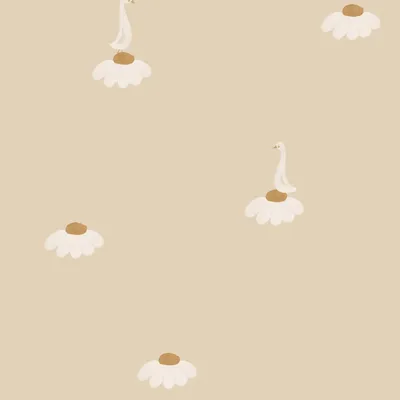 Creative Lab Amsterdam Vliestapete - Sweet Camomile - Soft Almond