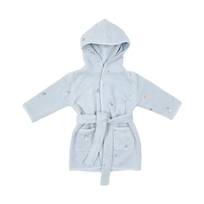 Little Dutch Bademantel Bestickt - Größe 86/92 - Blau