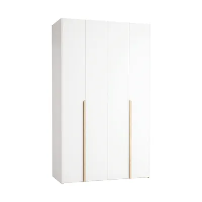 VOX Stor Kledingkast - 140 x 240 cm - Maxi - Wit / Eiken - Long Rounded Oak