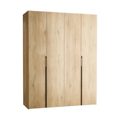 VOX Stor Kledingkast - 175 x 225 cm - Comfort - Eiken - Long Metal Black				