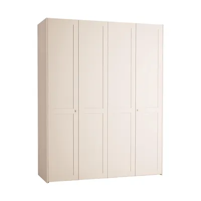 VOX Stor Kledingkast - 175 x 225 cm - Comfort - Sandy Beige Met Frame / Eiken - Gold Metal Knob
