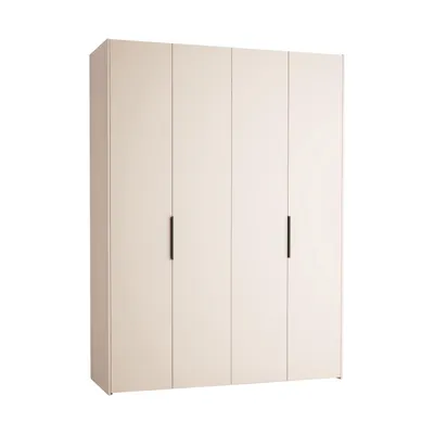 VOX Stor Kleiderschrank – 175 x 240 cm – Comfort – Sandbeige/Eiche - Edge Metal Black