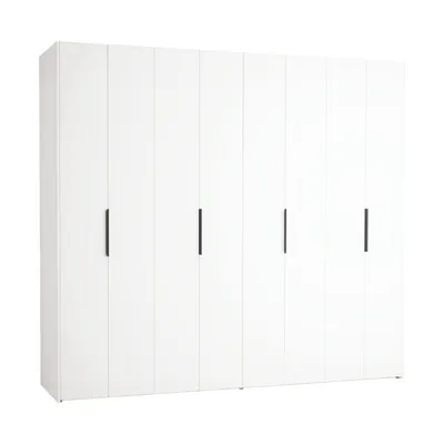 VOX Stor Kleiderschrank - 250 x 225 cm - White / Oak - Black