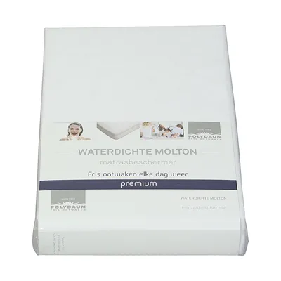 Polydaun Moltonhoeslaken - Waterdicht - Wit
