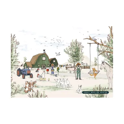 Annet Weelink Design Animal Farm Matte Fototapete