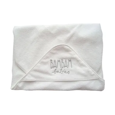 Baby Hooded Towel Silber Bambam