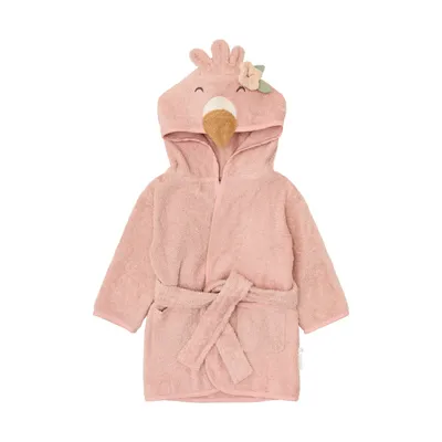 Little Dutch Blooming Safari Bademantel - Flamingo - Rosa