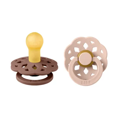 BiBs Boheme Schnuller Woodchuck / Blush 0-6 Monate 2 Stück