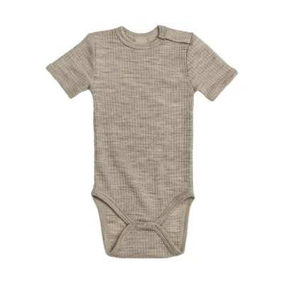 Smallstuff Romper Korte Mouw - Maat 56 - Merino Wol - Off White