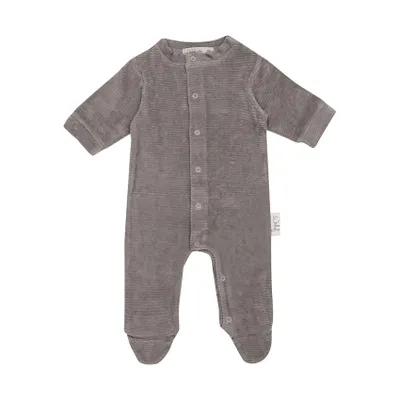Witlof For Kids Strampelanzug - Velvet Rib - Warm Grey