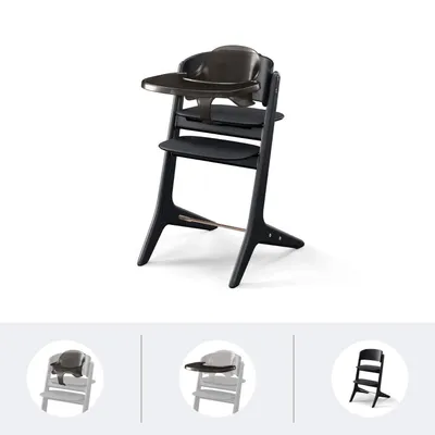Cybex Hochstuhl - Lemo Platinum 3-in-1 Set - Black Wood/Wood