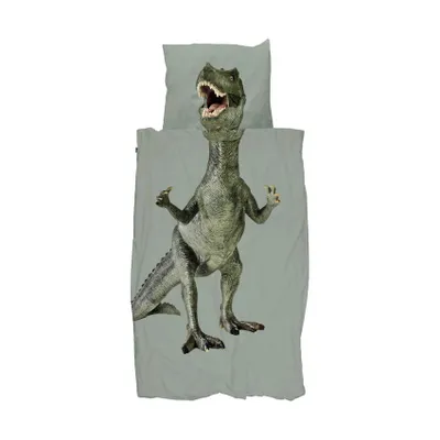 Snurk Bettbezug – Dino Jurassic – 140 x 200/220 cm – Grün