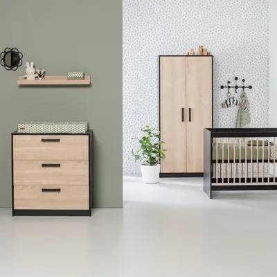 Europe Baby Nova Babyzimmer Schwarz-Eiche