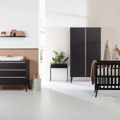 Europe Baby Sterre Babyzimmer Schwarz-Eiche