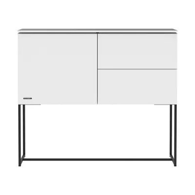 Kidsmill Modular 2 Kommode 1D / 2L Mattweiß - Schwarz
