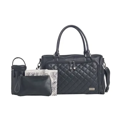 Isoki Zip Quilted Wickeltasche Toorak Schwarz