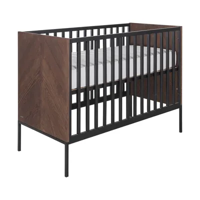 Kidsmill Vince Babyzimmer Schwarz / Walnuss