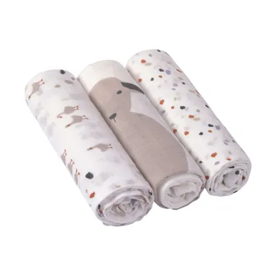 Laessig Tiny Farmer Explorer Speckles Swaddle 3 Stück