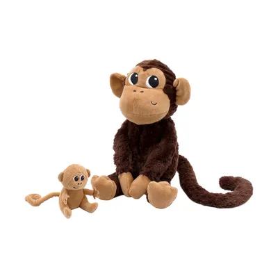 Les Ptipotos Zazou The Monkey Knuffel -  Chocolate