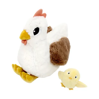 Les Ptipotos Pioupiou The Hen Kuscheltier - White