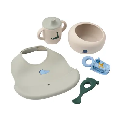 Liewood Mileah Baby Essset - Dino Roar / Dove Blue