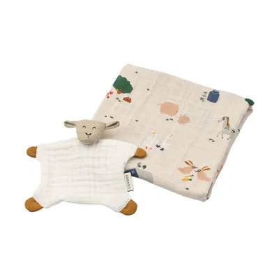 Liewood Riko Baby Gift Set - Farmlife / Sandy