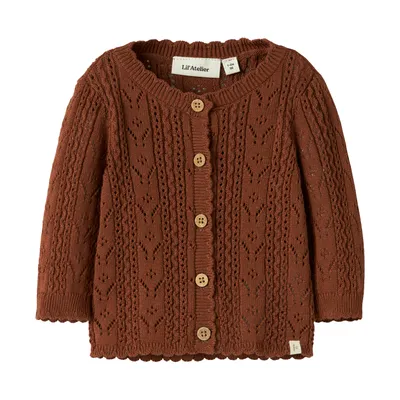 Lil Atelier Knit Cardigan - Maple Syrup